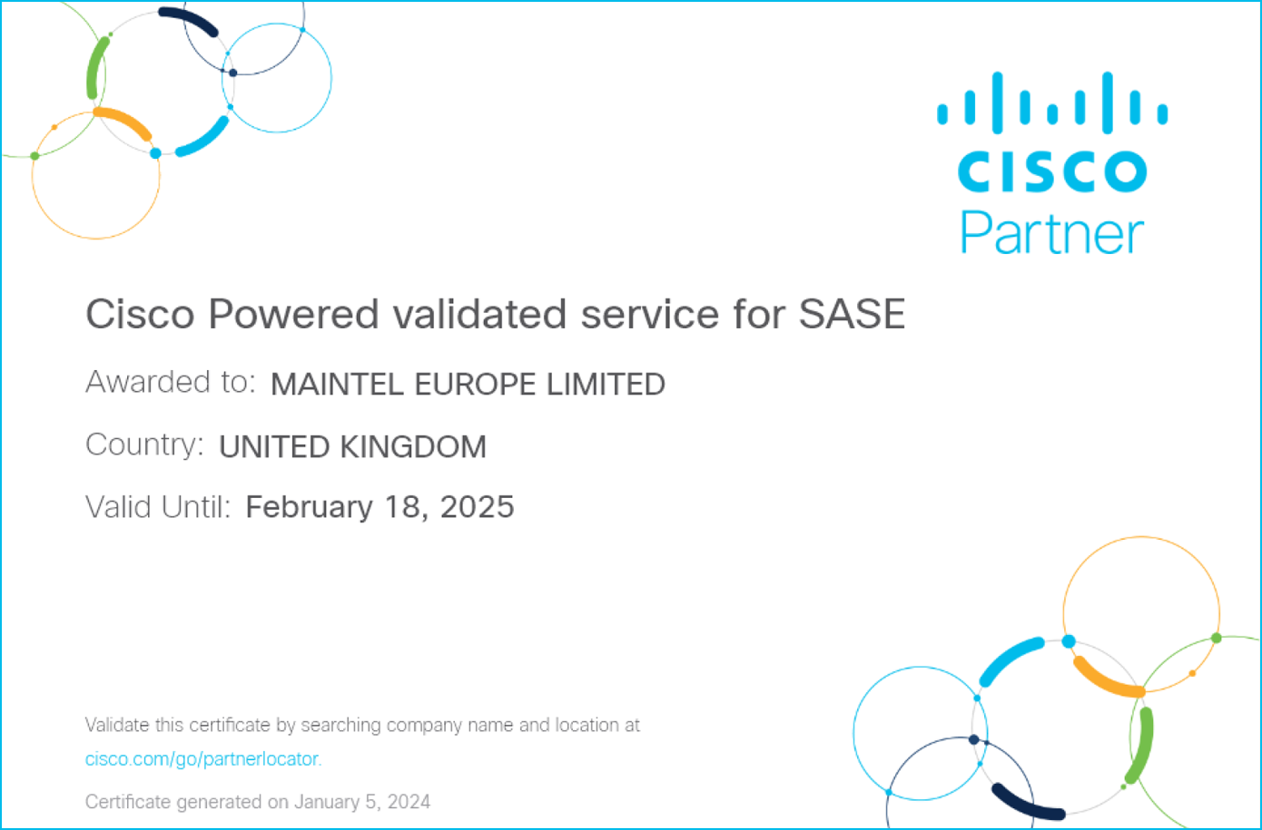 Maintel - Cisco SASE certified