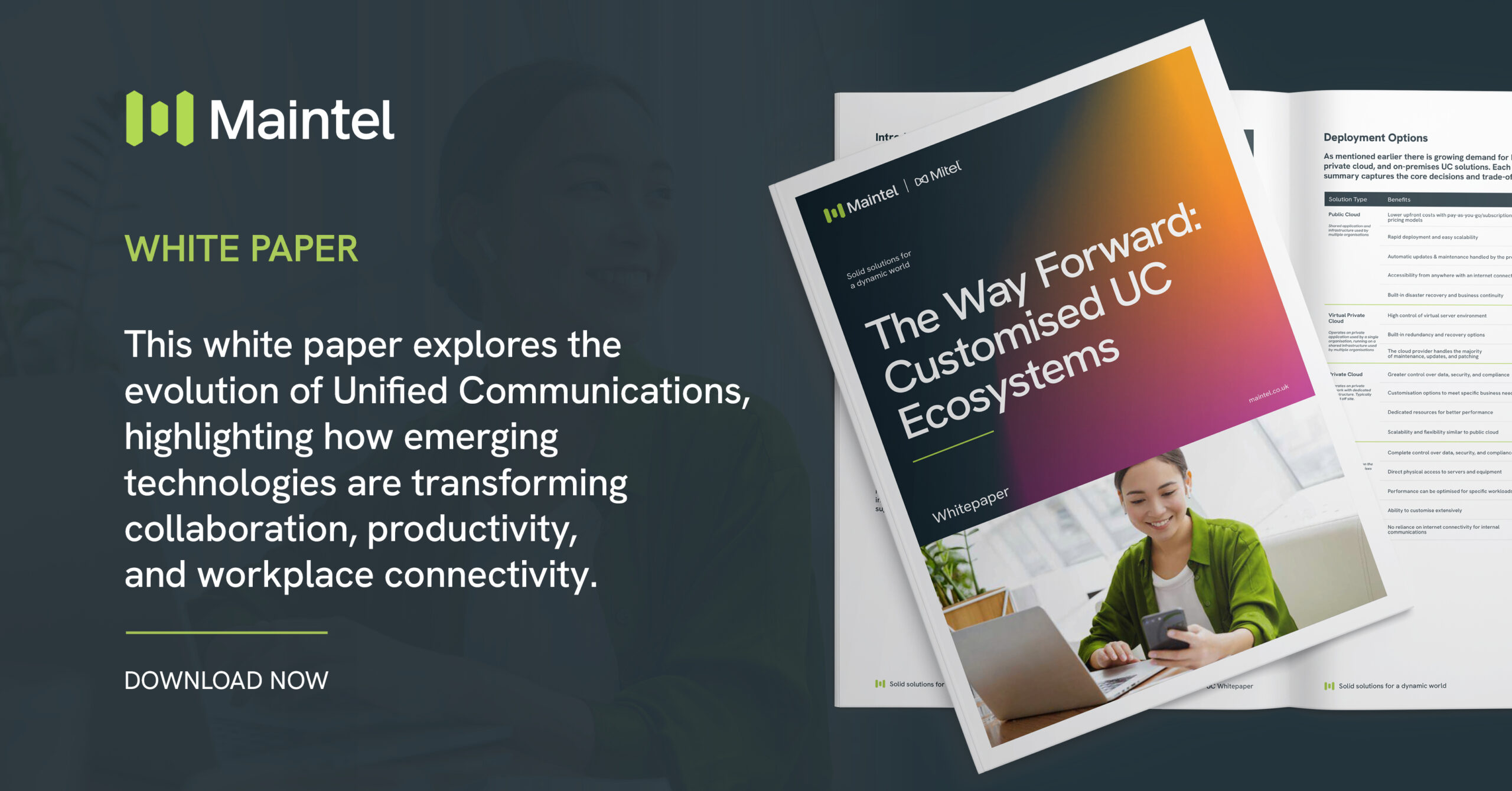 Maintel_Way forward Whitepaper socials uc whitepaper graphic with download now cta