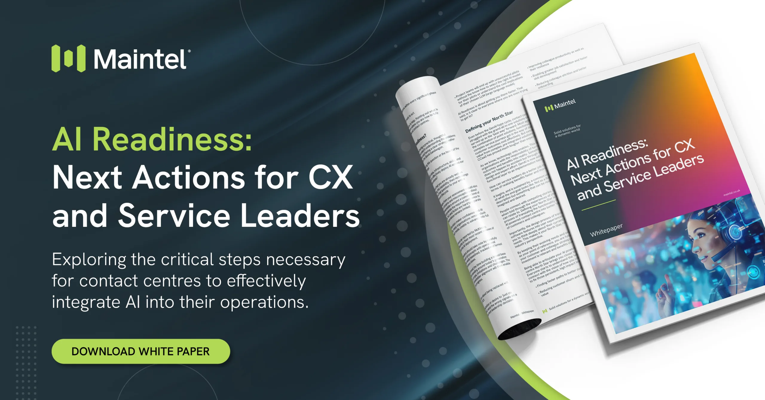 Maintel - AI Readiness whitepaper - Linkedin AI Readiness Contact Centre<br />
White Paper