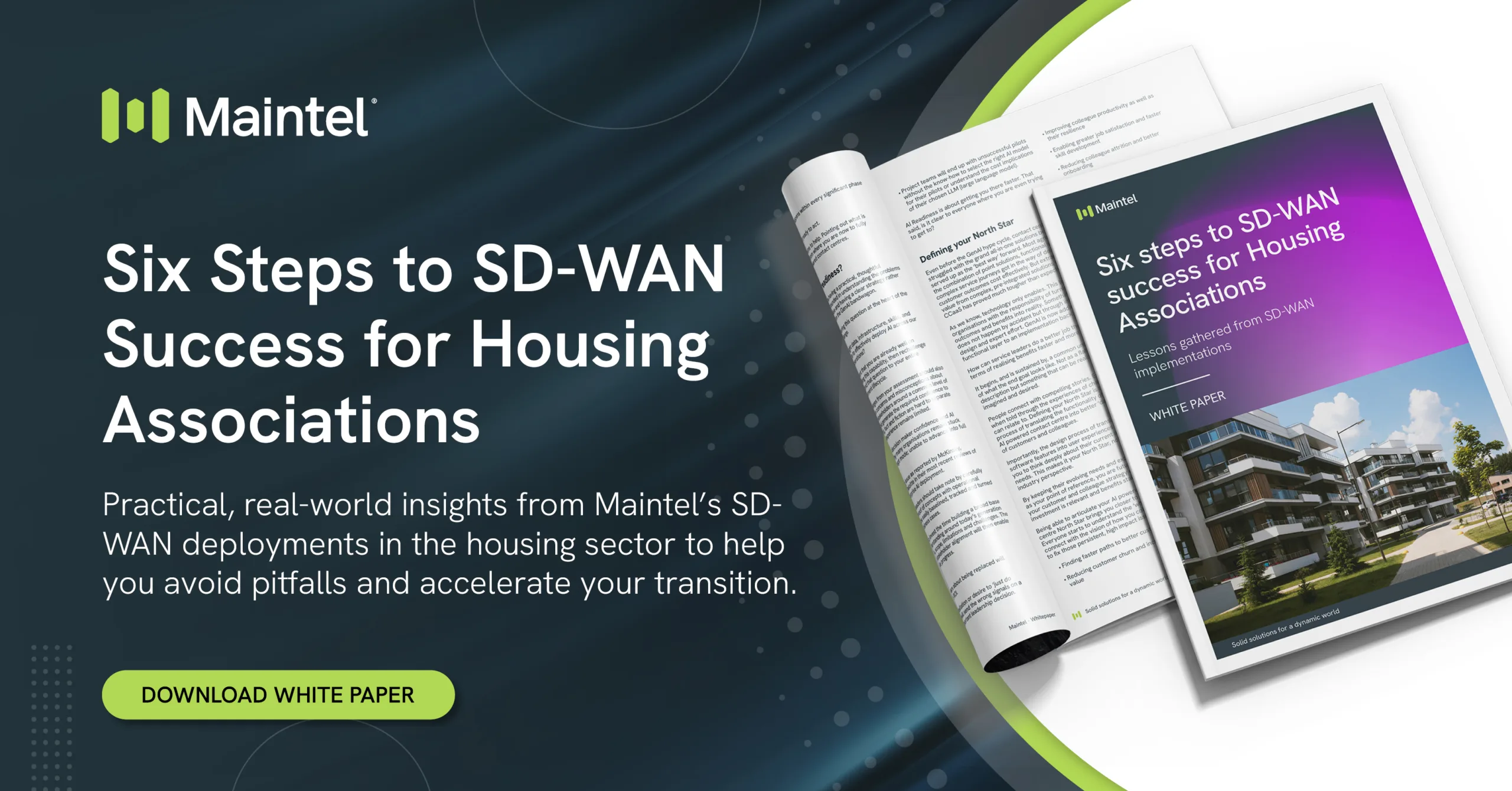 Maintel - SASE success Housing white paper - Linkedin six steps to sase success for housing companies